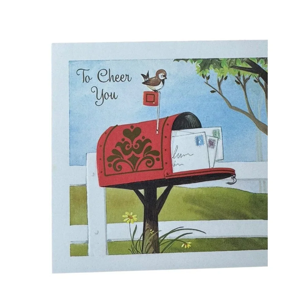 Famous Artists Studios To Cheer You Greeting Card Bird On A Mailbox USA Made‎